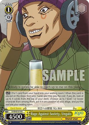 Image of Rage Against Society, Ungalo (JJ/SE42-E14 N) - JoJo's Bizarre Adventure: Stone Ocean Premium Booster