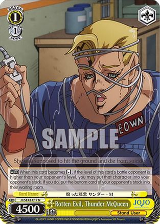Image of Rotten Evil, Thunder McQueen (JJ/SE42-E17 N) - JoJo's Bizarre Adventure: Stone Ocean Premium Booster