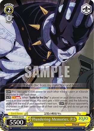 Image of Plundering Memories, P.S (JJ/SE42-E21 N) - JoJo's Bizarre Adventure: Stone Ocean Premium Booster