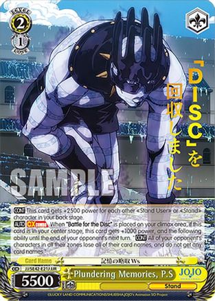 Image of Plundering Memories, P.S (JJR) (JJ/SE42-E21J JJR) - JoJo's Bizarre Adventure: Stone Ocean Premium Booster