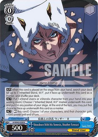 Image of Showdown With His Nemesis, Weather Forecast (JJ/SE42-E28 N) - JoJo's Bizarre Adventure: Stone Ocean Premium Booster