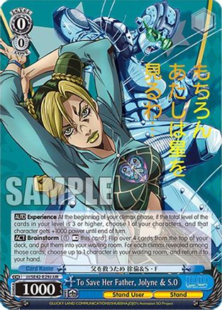 Image of To Save Her Father, Jolyne & S.O (JJR) (JJ/SE42-E29J JJR) - JoJo's Bizarre Adventure: Stone Ocean Premium Booster