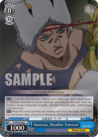 Image of Amnesia, Weather Forecast (JJ/SE42-E32 N) - JoJo's Bizarre Adventure: Stone Ocean Premium Booster