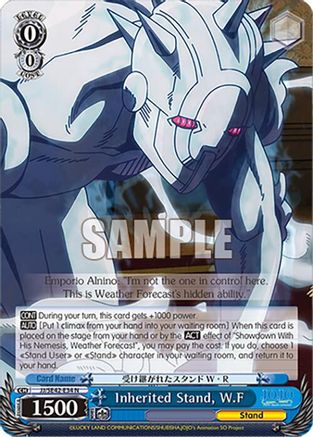 Image of Inherited Stand, W.F (JJ/SE42-E34 N) - JoJo's Bizarre Adventure: Stone Ocean Premium Booster