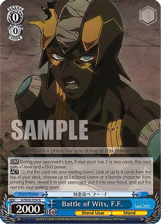 Image of Battle of Wits, F.F. (JJ/SE42-E36 N) - JoJo's Bizarre Adventure: Stone Ocean Premium Booster