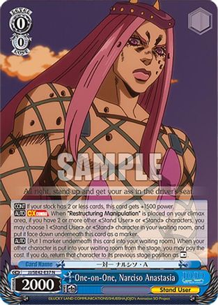 Image of One-on-One, Narciso Anastasia (JJ/SE42-E37 N) - JoJo's Bizarre Adventure: Stone Ocean Premium Booster