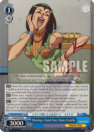 Image of Meeting a Stand User, Ermes Costello (JJ/SE42-E40 N) - JoJo's Bizarre Adventure: Stone Ocean Premium Booster
