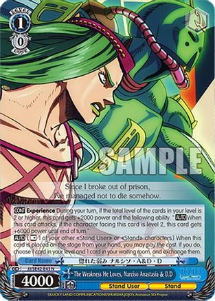 Image of The Weakness He Loves, Narciso Anastasia & D.D (JJ/SE42-E43 N) - JoJo's Bizarre Adventure: Stone Ocean Premium Booster