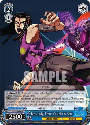 Image of Boss Lady, Ermes Costello & Smc (JJ/SE42-E48 N) - JoJo's Bizarre Adventure: Stone Ocean Premium Booster