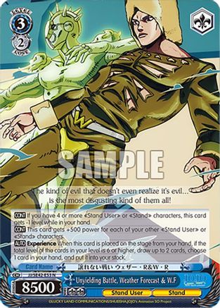 Image of Unyielding Battle, Weather Forecast & W.F (JJ/SE42-E53 N) - JoJo's Bizarre Adventure: Stone Ocean Premium Booster