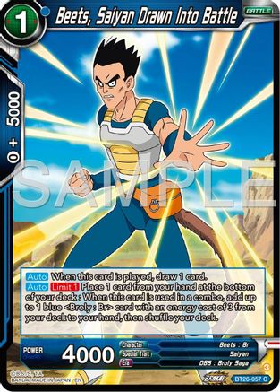 Image of Beets, Saiyan Drawn Into Battle (BT26-057) - Ultimate Advent Foil