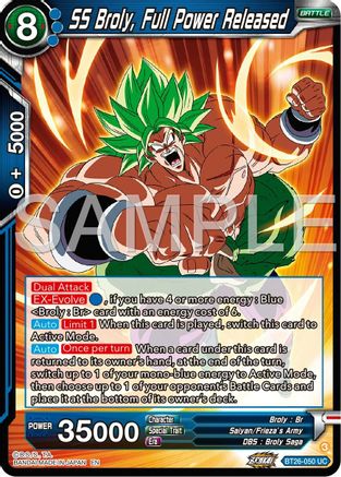 Image of SS Broly, Full Power Released (BT26-050) - Ultimate Advent