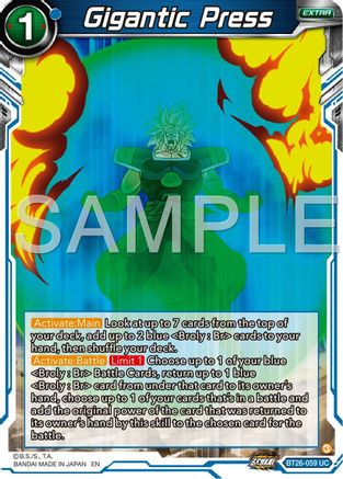 Image of Gigantic Press (BT26-059) - Ultimate Advent Foil