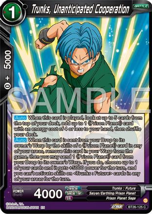 Image of Trunks, Unanticipated Cooperation (BT26-125) - Ultimate Advent