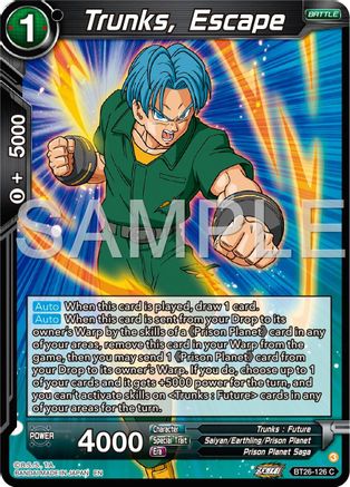 Image of Trunks, Escape (BT26-126) - Ultimate Advent