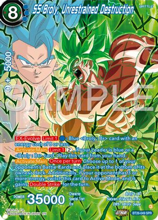 Image of SS Broly, Unrestrained Destruction (SPR) (BT26-049) - Ultimate Advent Foil