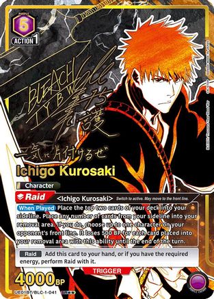 Image of Ichigo Kurosaki (041) (SR**) (UE01BT/BLC-1-041) - UE01BT BLEACH ThousandYear Blood War Foil