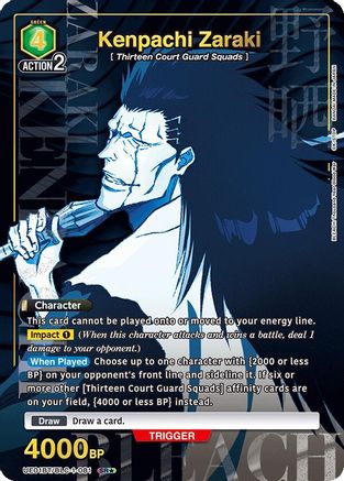 Image of Kenpachi Zaraki (081) (SR*) (UE01BT/BLC-1-081) - UE01BT BLEACH ThousandYear Blood War Foil