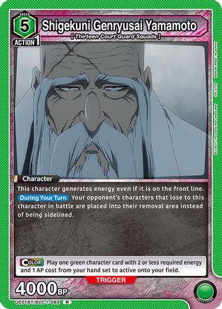 Image of Shigekuni Genryusai Yamamoto (092) (UE01BT/BLC-1-092) - UE01BT BLEACH ThousandYear Blood War Foil