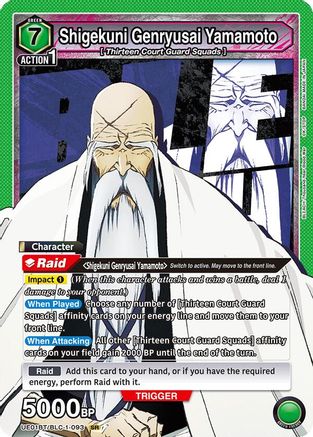 Image of Shigekuni Genryusai Yamamoto (093) (UE01BT/BLC-1-093) - UE01BT BLEACH ThousandYear Blood War Foil