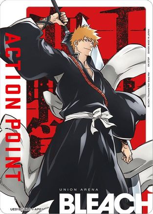 Image of Action Point Card (AP01) (Ichigo Kurosaki) (UE01BT/BLC-1-AP01) - UE01BT BLEACH ThousandYear Blood War Foil