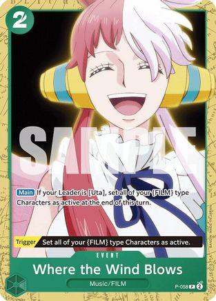 Image of Where the Wind Blows (P-058) - Starter Deck 16: GREEN Uta