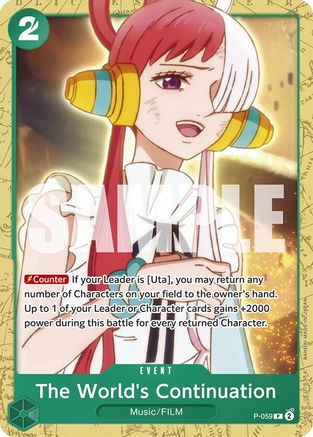 Image of The World's Continuation (P-059) - Starter Deck 16: GREEN Uta