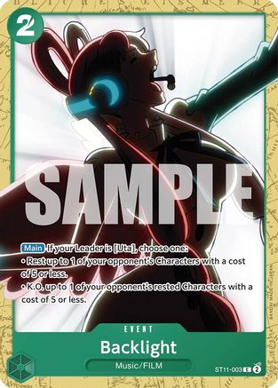Image of Backlight (ST11-003) - Starter Deck 16: GREEN Uta