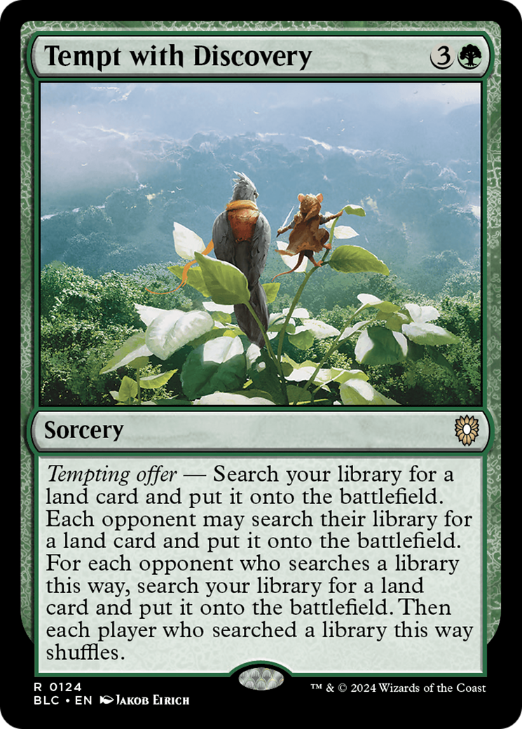 Image of Tempt with Discovery (BLC-124) - Bloomburrow Commander