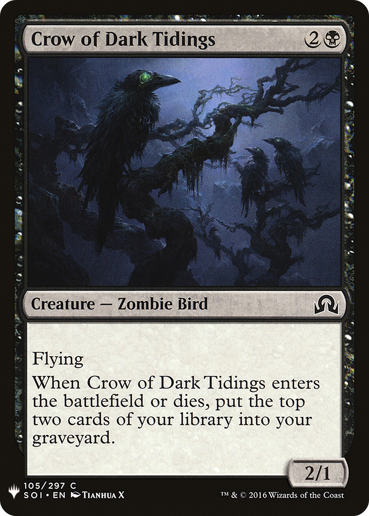 Image of Crow of Dark Tidings (LIST-105) - The List