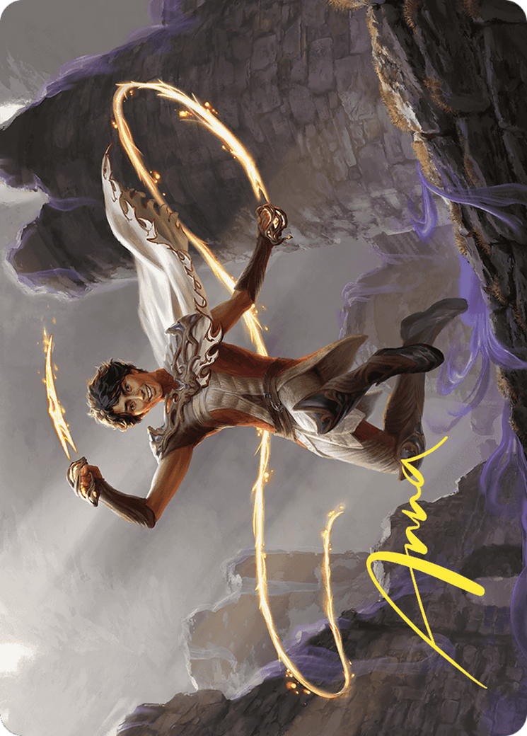 Image of Kellan, the Fae-Blooded // Kellan, the Fae-Blooded (AWOE-039) - Wilds of Eldraine Art Series (Borderless) Foil