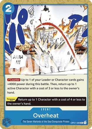 Image of Overheat (OP01-086) - Starter Deck 17: BLUE Donquixote Doflamingo