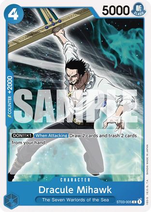 Image of Dracule Mihawk (ST03-005) - Starter Deck 17: BLUE Donquixote Doflamingo