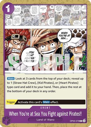 Image of When You're at Sea You Fight against Pirates!! (OP05-076) - Starter Deck 18: PURPLE Monkey.D.Luffy