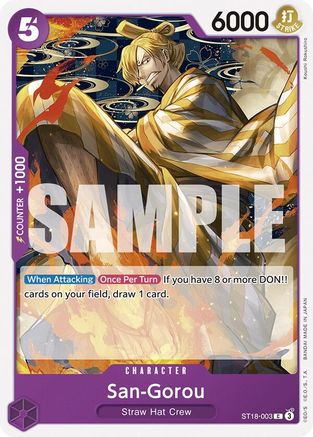 Image of San-Gorou (ST18-003) - Starter Deck 18: PURPLE Monkey.D.Luffy