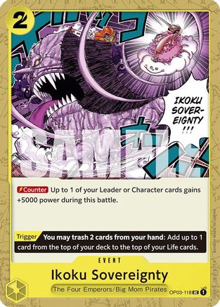 Image of Ikoku Sovereignty (OP03-118) - Starter Deck 20: YELLOW Charlotte Katakuri