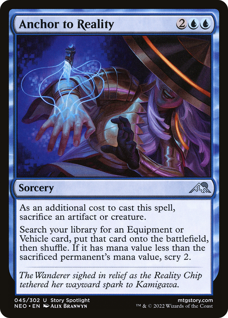 Image of Anchor to Reality (NEO-045) - Kamigawa: Neon Dynasty Foil