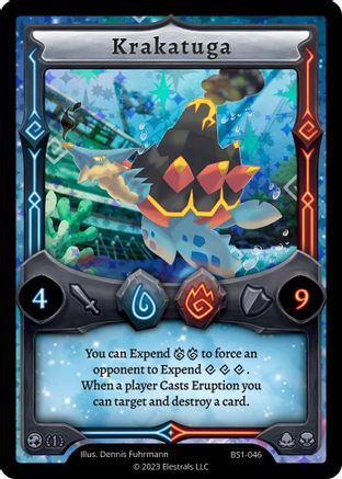 Image of Krakatuga (BS1-046) - Base Set First Edition Holo