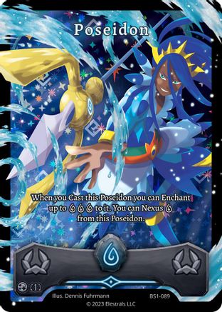 Image of Poseidon (BS1-089) - Base Set First Edition Holo