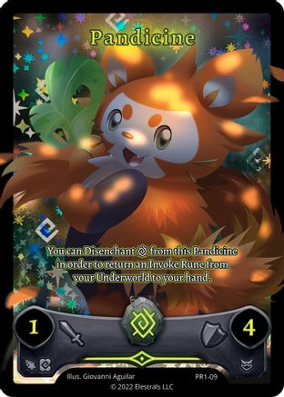 Image of Pandicine (Full Art) (PR1-09) - Base Promos Kickstarter Edition Holo