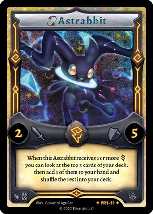 Image of Astrabbit (PR1-11) - Base Promos Kickstarter Edition Holo