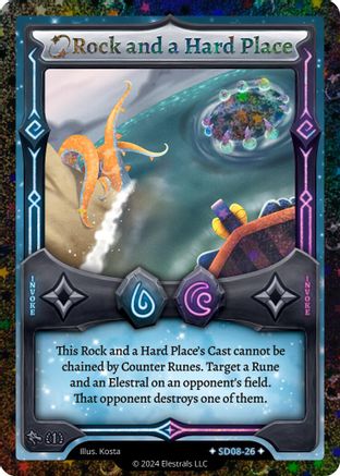 Image of Rock and a Hard Place (Stellar) (SD08-26) - Chronodile Starter Deck First Edition Reverse Holo
