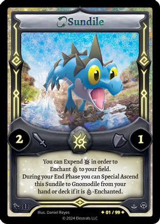 Image of Sundile (Serialized) (/99) - Chronodile Starter Deck First Edition Holo
