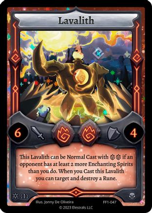 Image of Lavalith (FF1-047) - Frostfall First Edition Holo