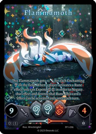 Image of Flammamoth (Full Art) (FF1-096) - Frostfall First Edition Holo