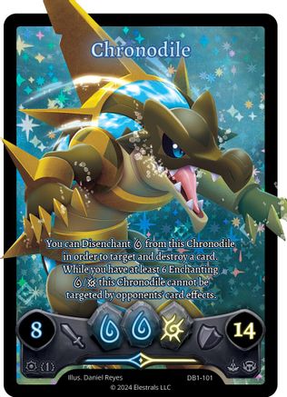 Image of Chronodile (Box Topper) (DB1-101) - Daybreak First Edition Holo