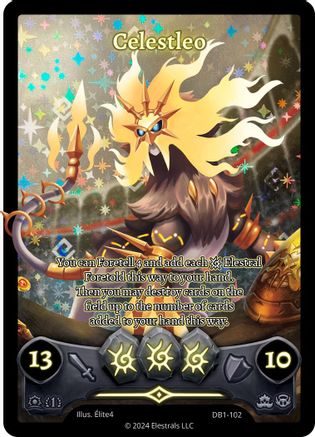Image of Celestleo (Box Topper) (DB1-102) - Daybreak First Edition Holo