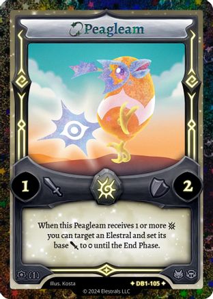 Image of Peagleam (Alternative Art) (DB1-105) - Daybreak First Edition Reverse Holo