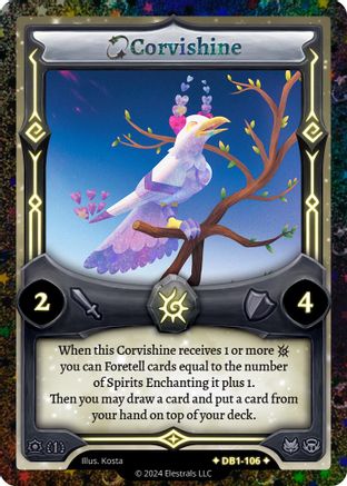 Image of Corvishine (Alternative Art) (DB1-106) - Daybreak First Edition Reverse Holo
