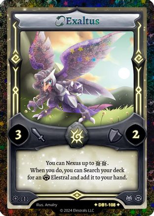 Image of Exaltus (Alternative Art) (DB1-108) - Daybreak First Edition Reverse Holo